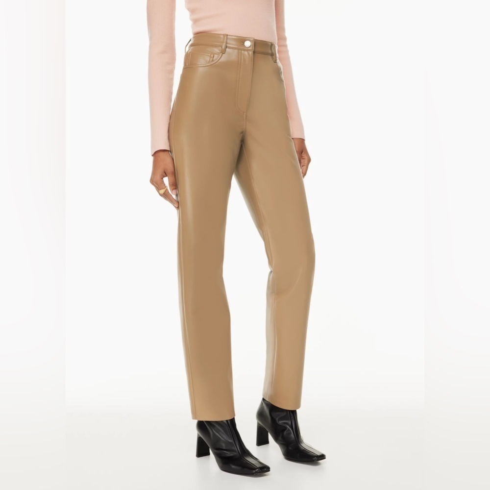 WILFRED • Melina regular length faux leather pants